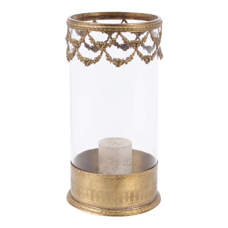 Windlicht 27 cm koper