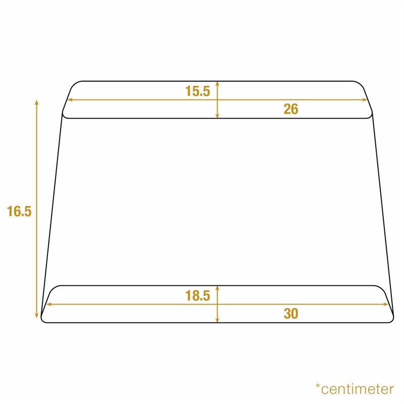 Lampenkap rechthoekig 30 cm