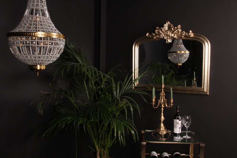 Wandspiegel hout h. 105 cm