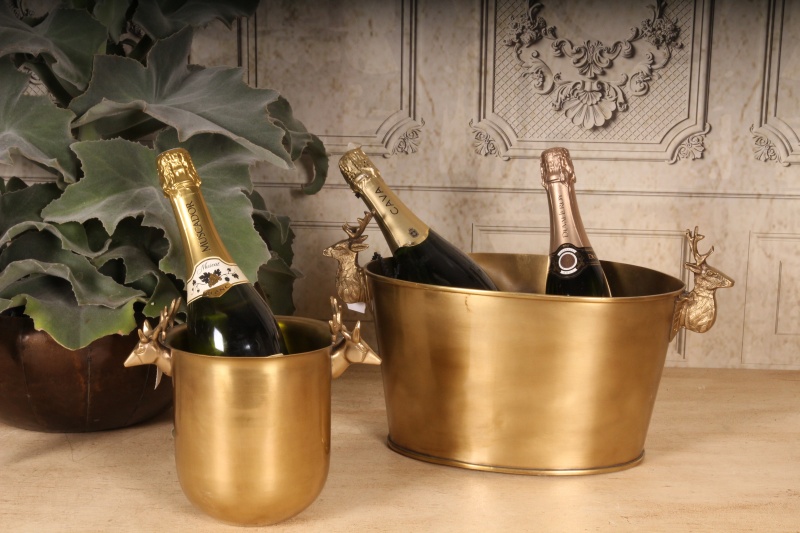 Champagne Wijne cooler koper 24 cm