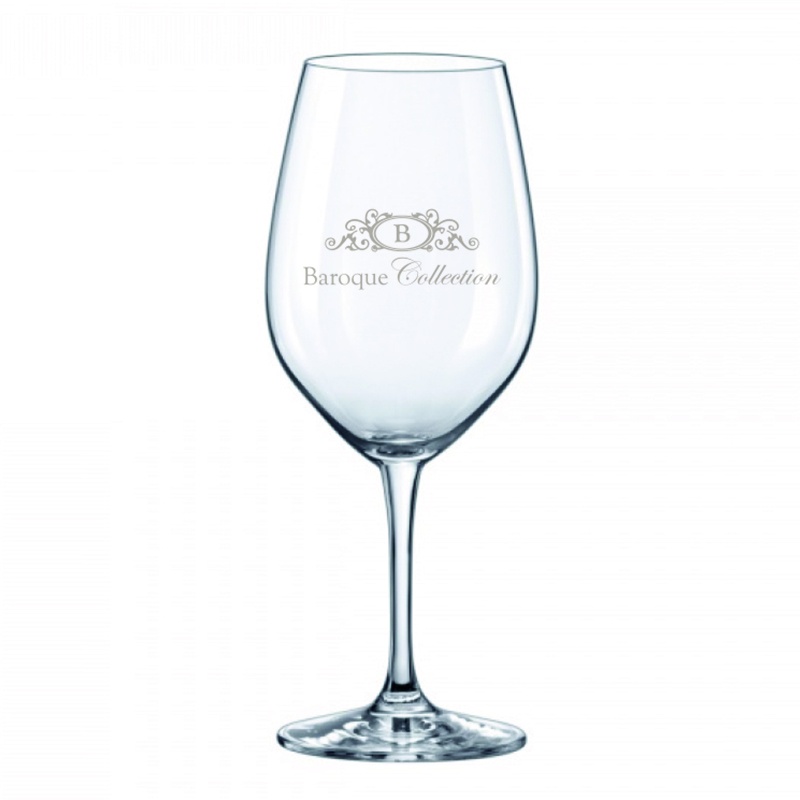 Glas Witte wijn 350 ml Baroque logo